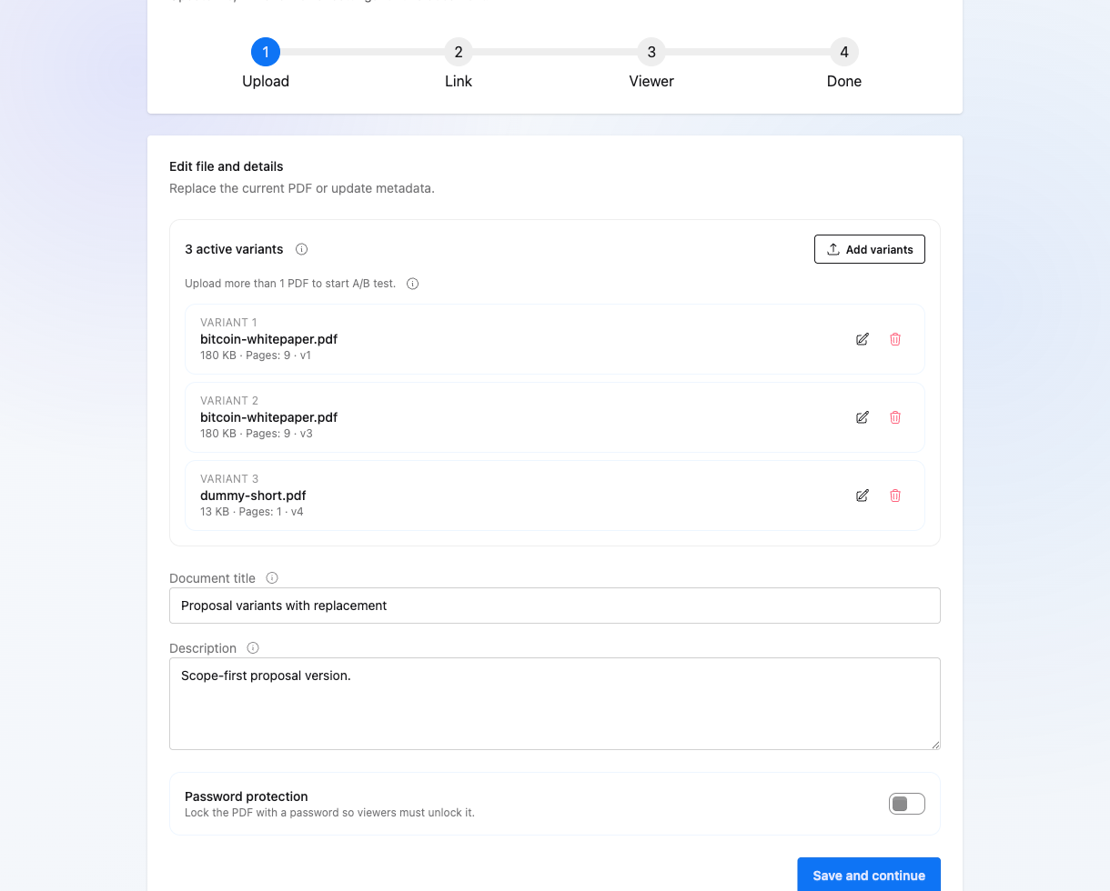 Variante in derselben Veröffentlichung ersetzen